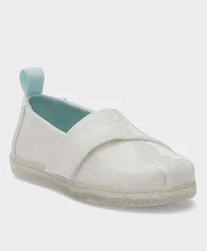تومز - حذاء اسبادريل ألبارجاتا اللامع  - أبيض