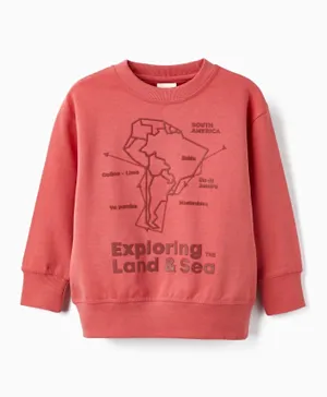Zippy Exploring The Land & Sea Graphic Sweatshirt - Pink