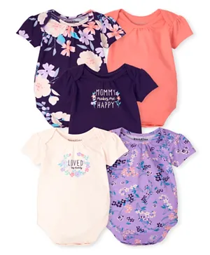 The Children's Place 5 Pack Floral Bodysuit - Multicolor