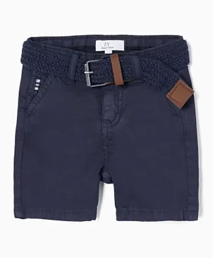 Zippy Shorts With Belt - Blue