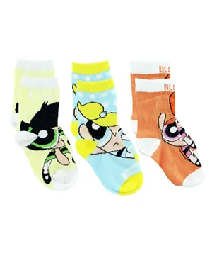 Cartoon Network Power Puff Girls Socks Pack of 3 - Assorted