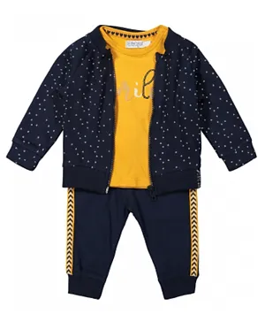 3 Piece Babysuit Trousers Set - Navy