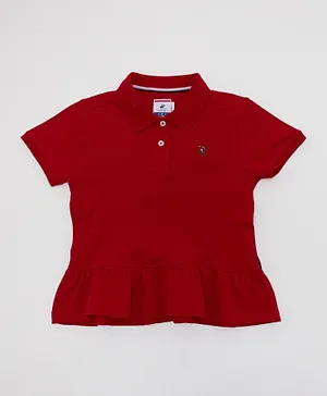 Beverly Hills Polo Club Ruffle Top - Red