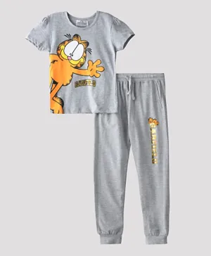 Garfield Garfield T-Shirt With Pajama Set - Grey