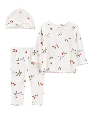 Carter's 3 Piece Hummingbird Outfit Set - White