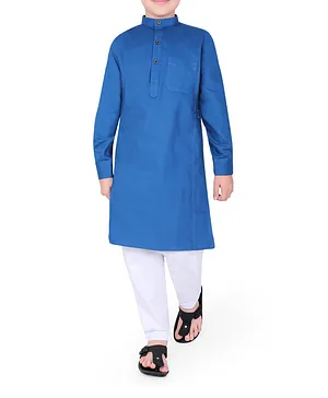 Mashroo Kali Kurta - Blue