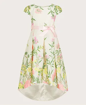 Monsoon Children Floral Bow Detail Dress - Ivory