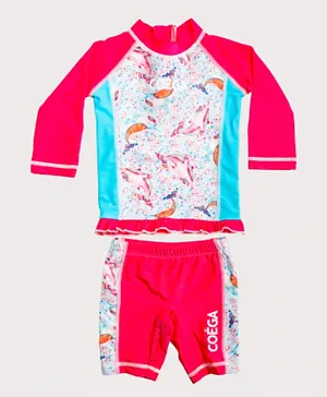 Coega Sunwear Rouge Dolphins 2 Piece Swim Suit - Multicolor