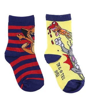 Warner Bros Tom & Jerry Pack of 2 Kids Socks - Multicolour