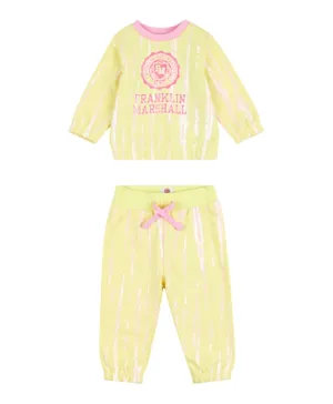 Franklin & Marshall Crew Neck T-shirt and Joggers Set - Yellow