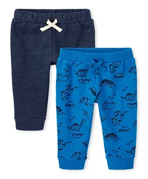 The Children's Place 2 Pack Dino Fleece Joggers - Blue