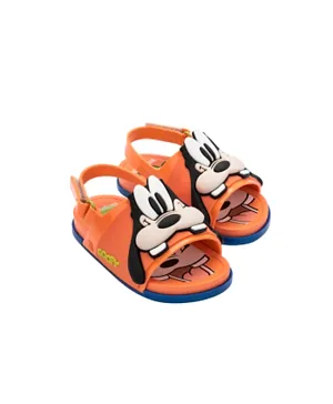 Mini Melissa Mickey Mouse Beach Slide Sandals - Orange