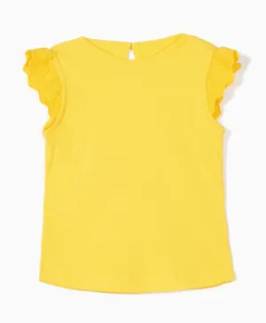 Zippy Baby Ruffle Sleeves T-Shirt - Aspen Gold