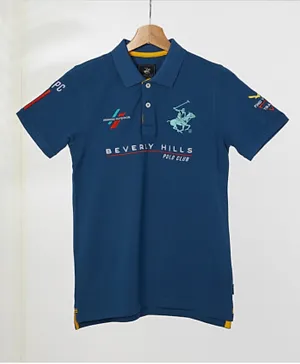Beverly Hills Polo Club The Five Dollar Bet Polo T-Shirt - Dark Blue