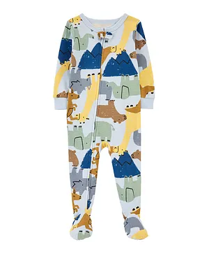 Carter's 1-Piece Dinosaur 100% Snug Fit Cotton Footie Sleepsuit - Multicolor