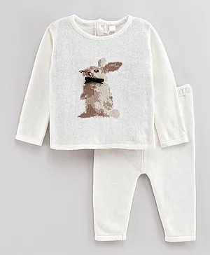 Rock a Bye Baby 2Pc Bunny Winter Set - White