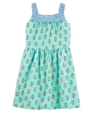 Carter's Floral Jersey Dress - Blue