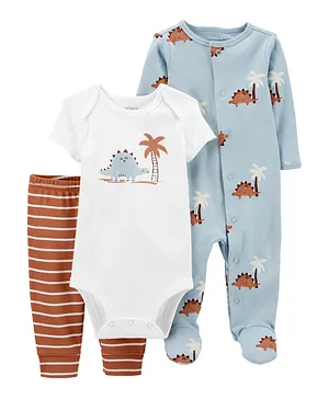 Carter's 3-Piece Bodysuit Pant & Sleep & Play Set - Multicolor