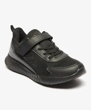 Oaklan by Shoexpress Textured Low Ankle Velcro Closure Sneakers - Black