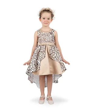 DDaniela Amy Leopard Party Dress - Brown