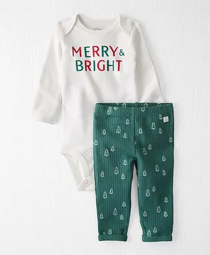 Carter's Organic Cotton Rib Set - White