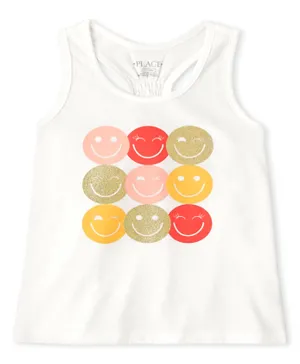 The Children's Place Smiley Graphic Top - White