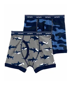 Carter's 2-Pack Whale Boxer Briefs - Grey