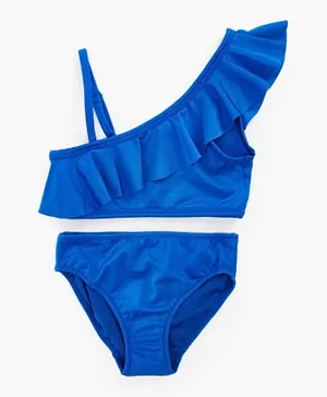 LC Waikiki Frill Detail Bikini Swimsuit - Blue