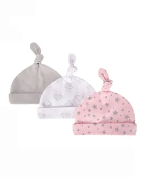 Hudson Childrenswear 3 Pack Clouds & Stars Caps - Multicolor