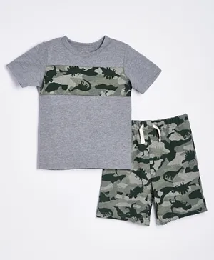 The Children's Place T-Shirt & Shorts Set - Grey