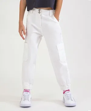 Minoti Basic Twill Combat Pants - White