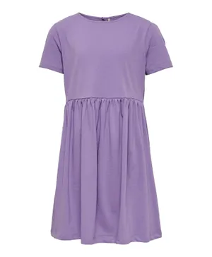 Only Kids Flared Basic Dress - Chalk Violet