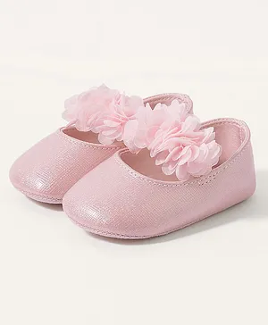Monsoon Children Shimmer Corsage Ballerinas - Pink