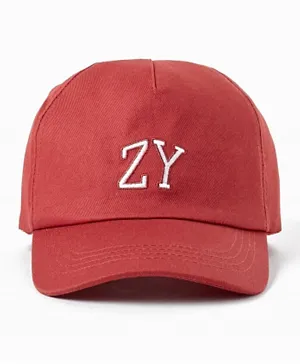 Zippy Embroidered Cap - Dark Red