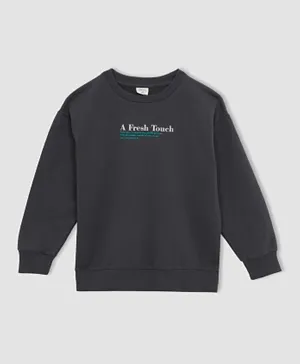 DeFacto A Fresh Touch Sweatshirt - Anthracite