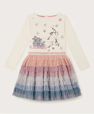 Monsoon Children Embellished Disco Sleigh Dress - Multicolor