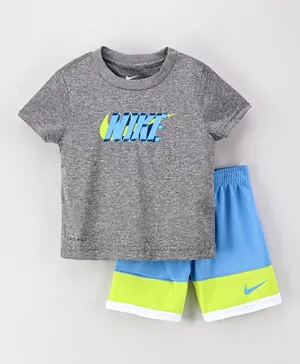 Nike B NK DF Block Tee with Shorts Set - Grey