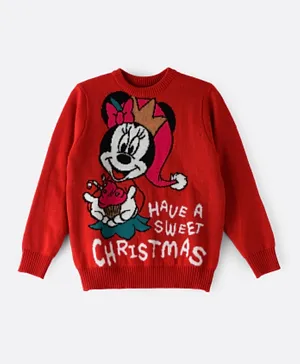 Disney Minnie Mouse Christmas Sweater - Red
