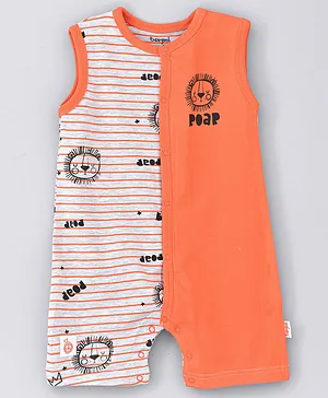 Babybol Baby's Sleeveless Romper - Orange