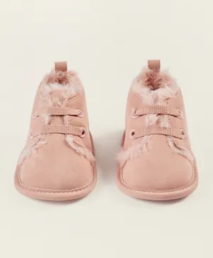 Zippy Boots with Fur Lining - Pink
