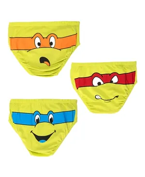 Plan B 3 Pack Frog Face Briefs - Lime