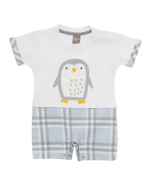 Little Kangaroos Penguin Romper - White