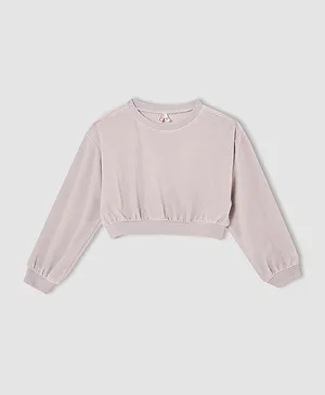 DeFacto Full Sleeves Sweatshirt - Purple