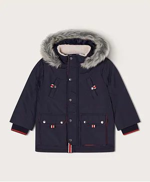 Monsoon Children Longline Pocket Jacket - Dark Blue