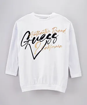 Guess Kids Graphic T-Shirt - Pure White