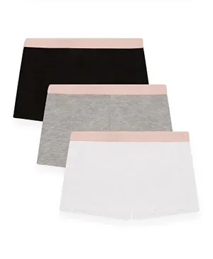 GreenTreat 3 Pack Bamboo Solid Shorts - Black/Grey/White