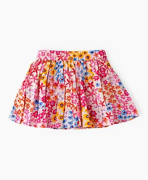 Jelliene Printed Floral Skirt - Multicolor