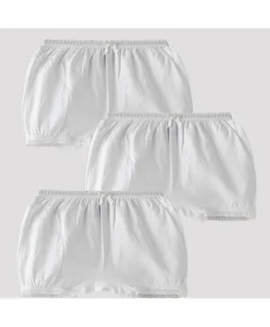 Smart Baby 3 Pack Bloomers - White