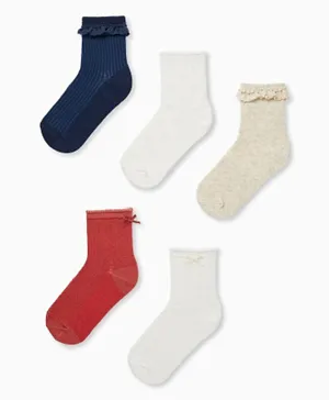 Zippy 5 Pack Knitted Socks - Multicolor