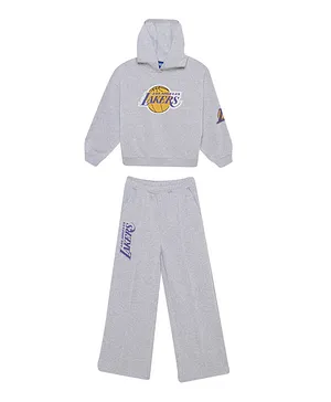 DeFacto NBA Los Angeles Lakers  Licenced Hoodie With Pants Set - Grey